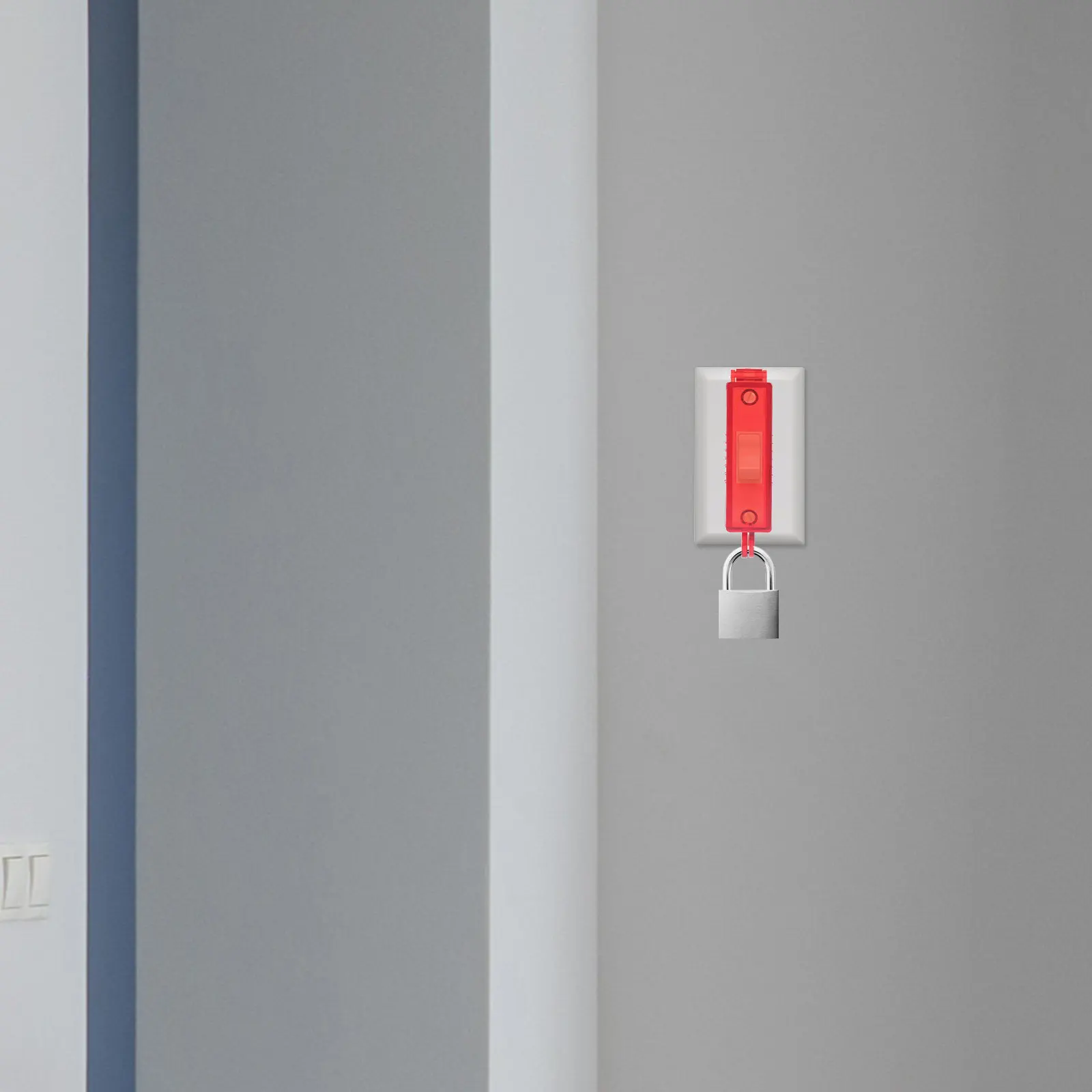 

Защитный фиксатор для выключателя света: легкая установка, видимые отверстия для крепления, прочный, ударопрочный, с защитой от детей