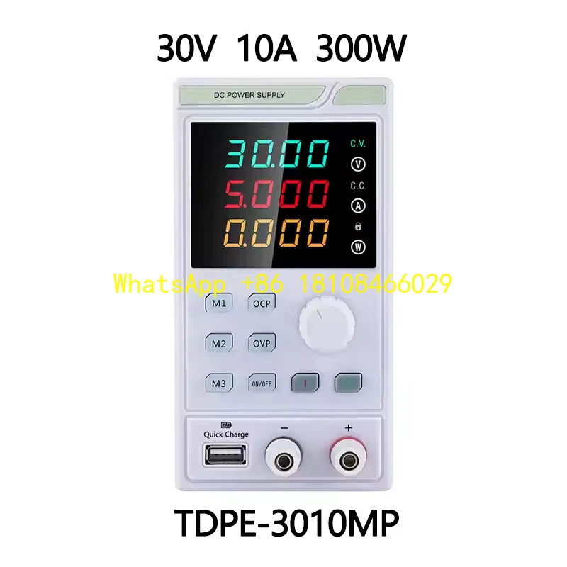 미니 프로그래머블 300W DC 스위칭 전원 공급 장치 30V 10A 50Hz 출력 주파수 220V 입력 전압