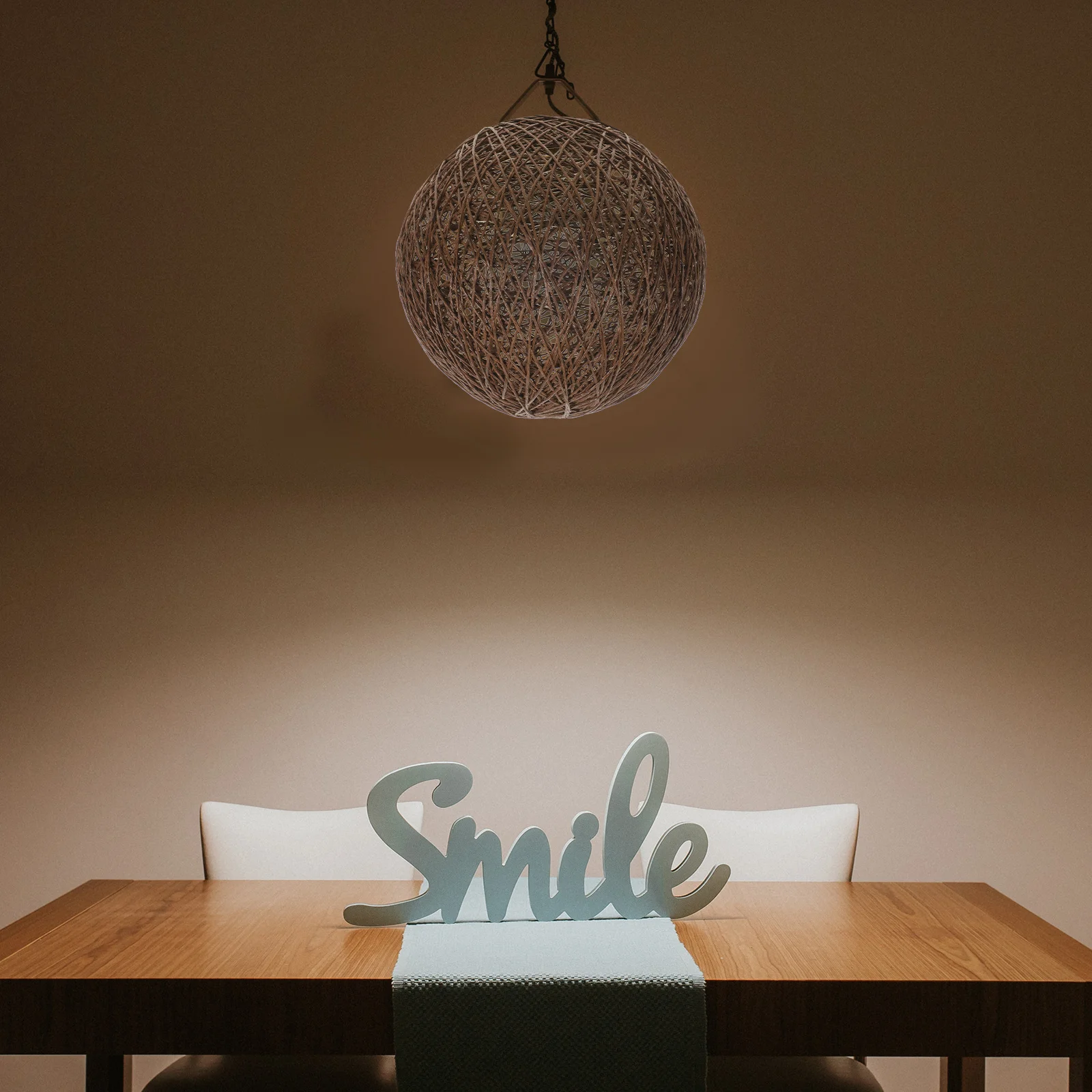 

Абажур из ротангового шара Премиальный потолочный светильник для спальни, гостиной, кабинета, офиса, смягчающий яркий свет, защита глаз