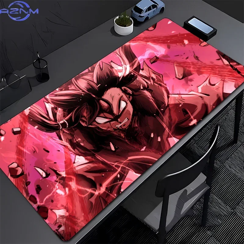 Anime Saiyan Warrior Orange Paint Splash Portrait Mouse Pad Rubber Non Slip Gaming Desk Mat for Computer Laptop Office Use