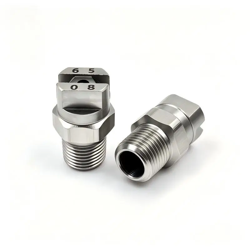 HVV/HU SS304 Flat Fan Spray Nozzle, Industrial / Factory Cleaning, Dust Removal Nozzle Washing, 65 Degrees