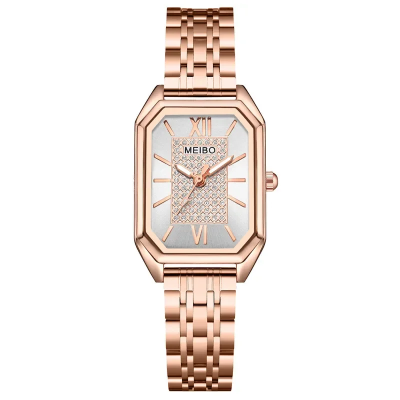 Nieuwe Mode Vrouwen Dun Roze Goud Casual Quartz Horloge Dames Metalen Mesh Rvs Armband Horloges Logio Feminino Klok