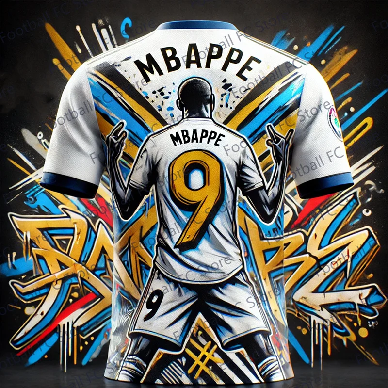 New 24-25 SummerStreet graffiti Tee Jersey CHATGPT Intelligent Design Edition Special Mbappe 9 Soccer Jersey For Kids/Adult Kit