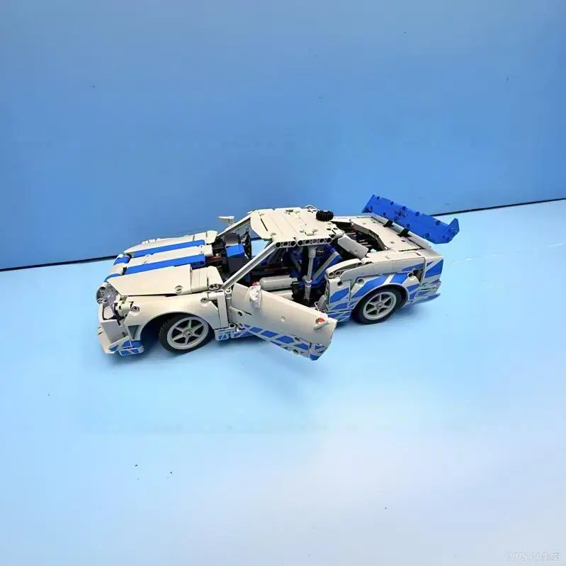 

Новый высокотехнологичный гоночный автомобиль MOC из кирпичиков, 1410 деталей, для взрослых 18+, реалистичный дрифт, движущийся 6-цилиндровый двигатель, премиальный подарок