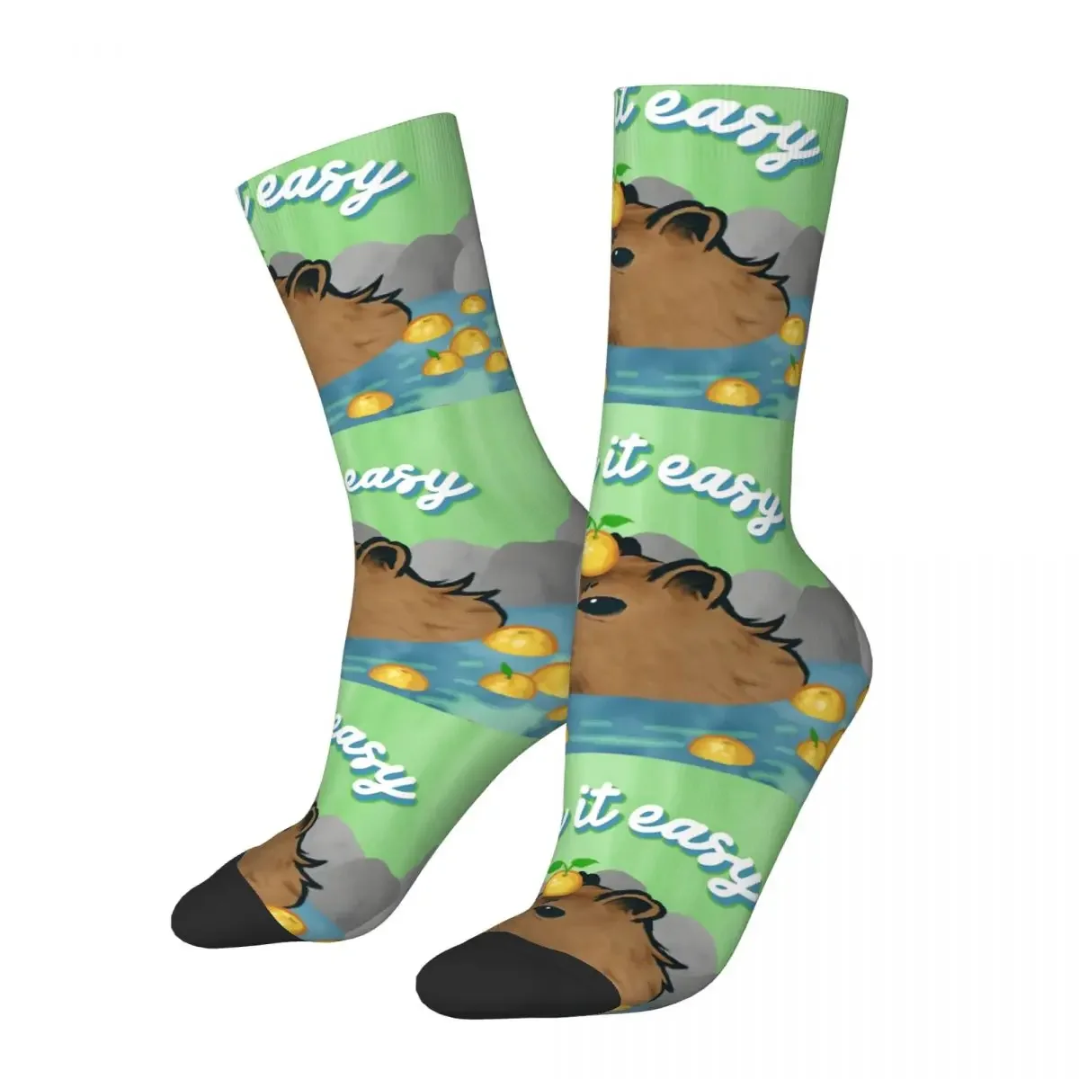 

Funny Men's Socks Chill Vintage Harajuku Capybara Street Style Casual Crew Crazy Sock Gift Pattern Printed