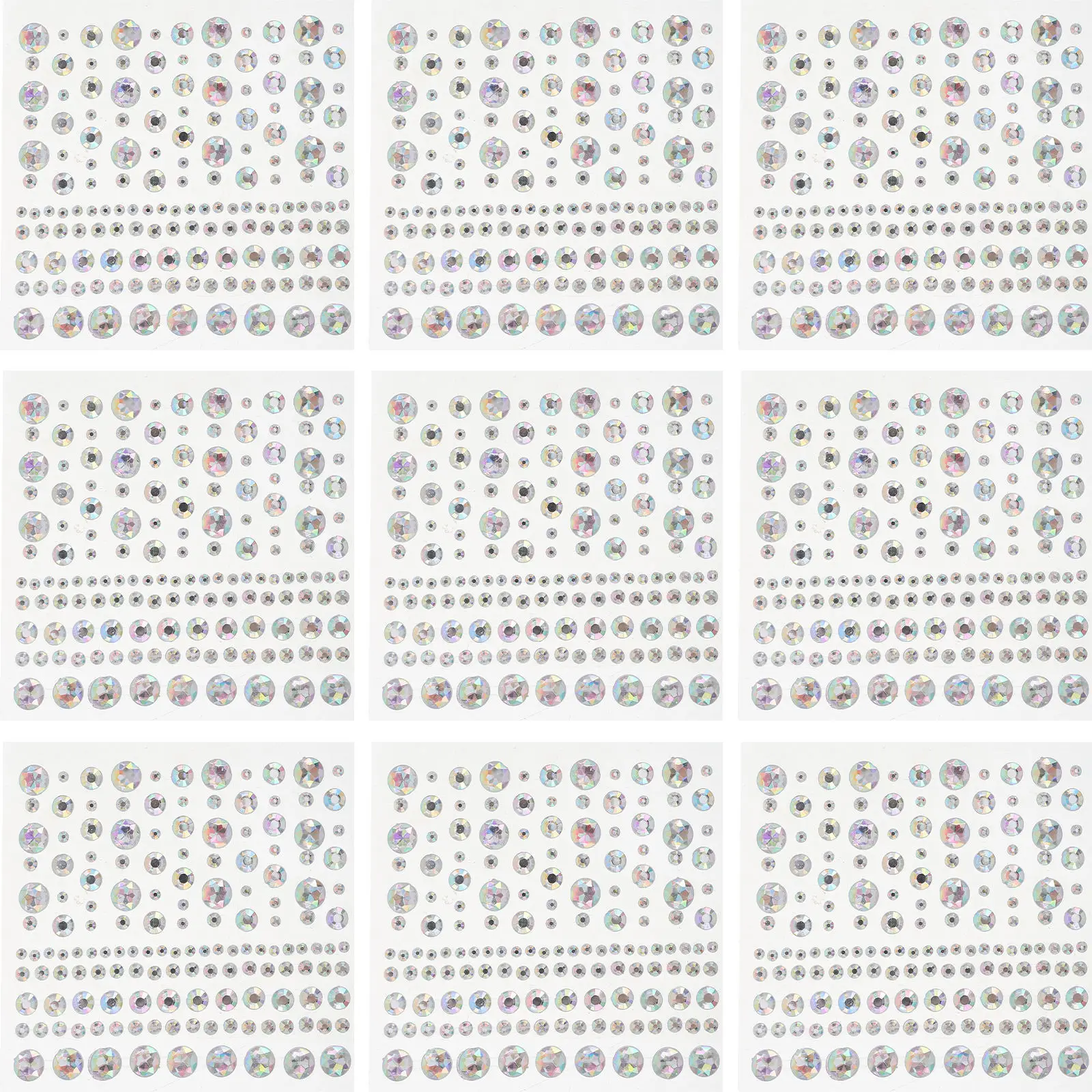 10 arkuszy samoprzylepnych naklejek z cyrkoniami na twarz, błyszczące naklejki do makijażu, naklejki na oczy, na imprezy, na scenę, opalizujące żywiczne kamienie, naklejki z żywicy.