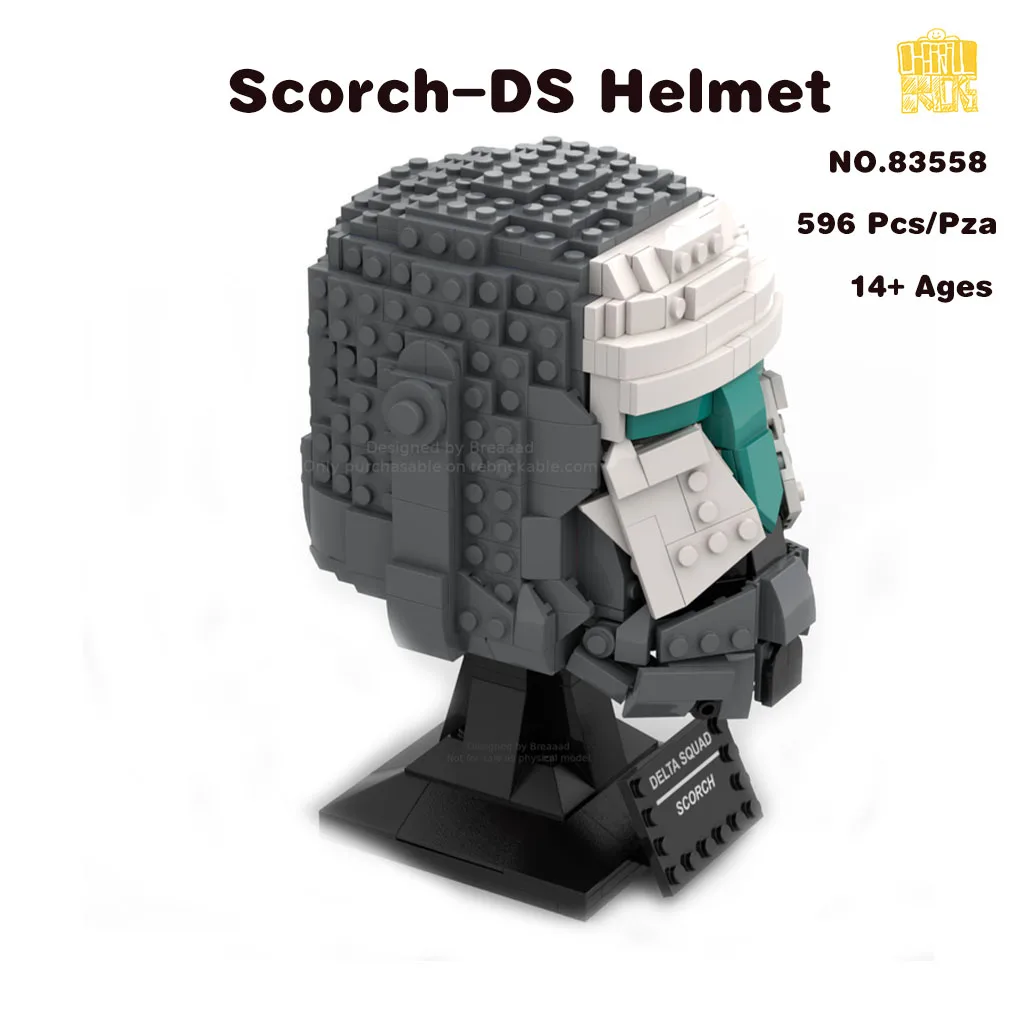 MOC-83558 Scorch-DS HelmetIII Model With PDF Drawings Building Blocks Bricks Kids DIY Toys Birthday Christmas Gifts