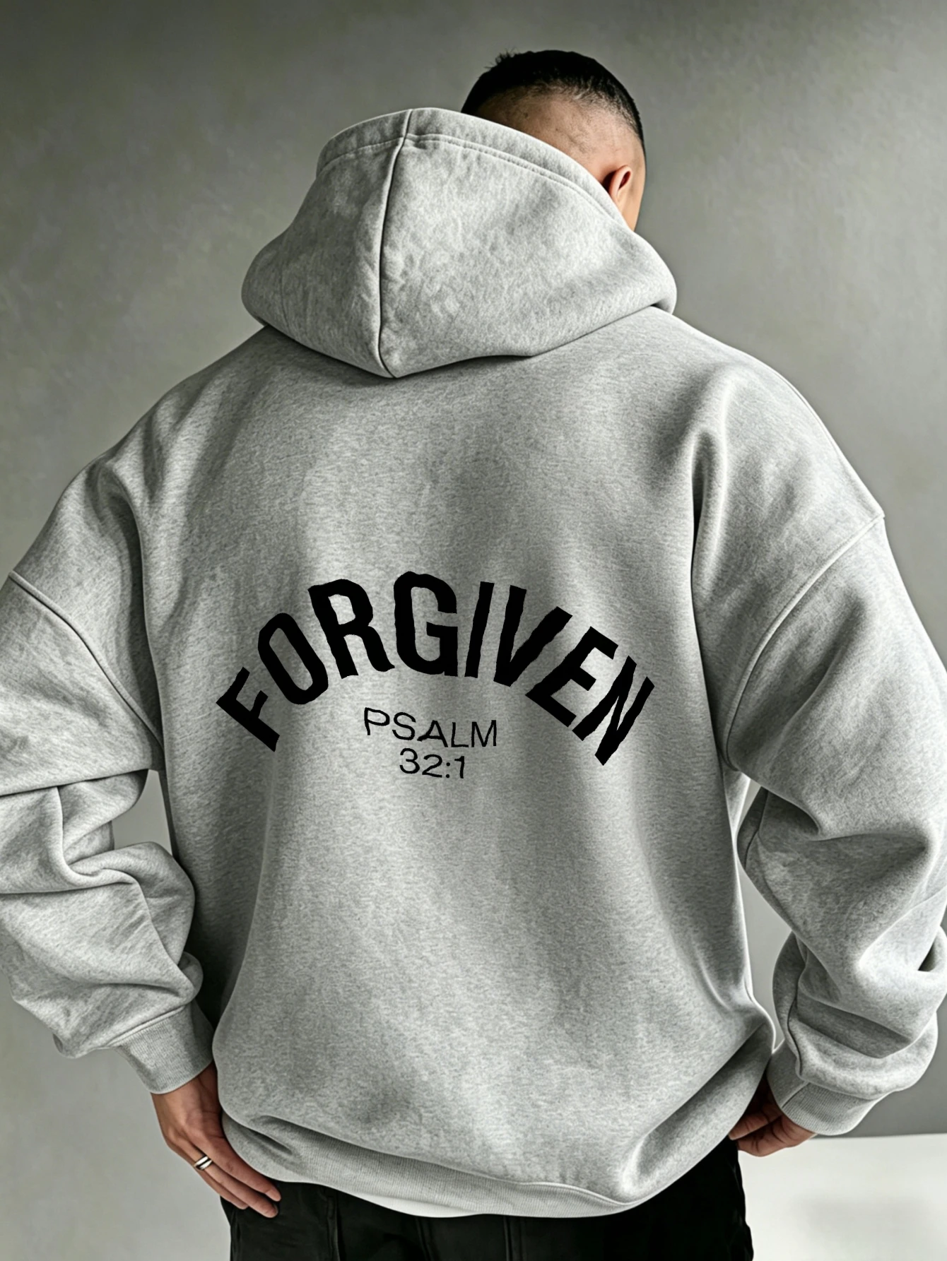 New Summer Thin Fashion Hoodie Printed Skin-Friendly Fabric Forgiven Psalm 32:1 Hoodie Outdoor Leisure Holiday Gift