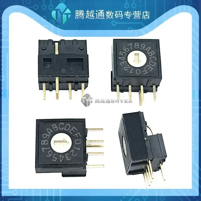 

10PCS NEW 0-F 16 Rotary Coding Knob Switch DIP 5pins no Shank 4:1 PCB Switching RV4A-16R-V-B 5p