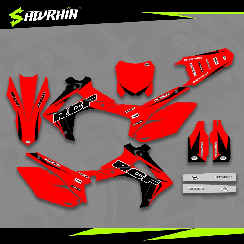 

Sawrain Motorcycle Graphics Backgrounds Decal Stickers Kits for HONDA 14-17CRF250 13-16CRF450 02
