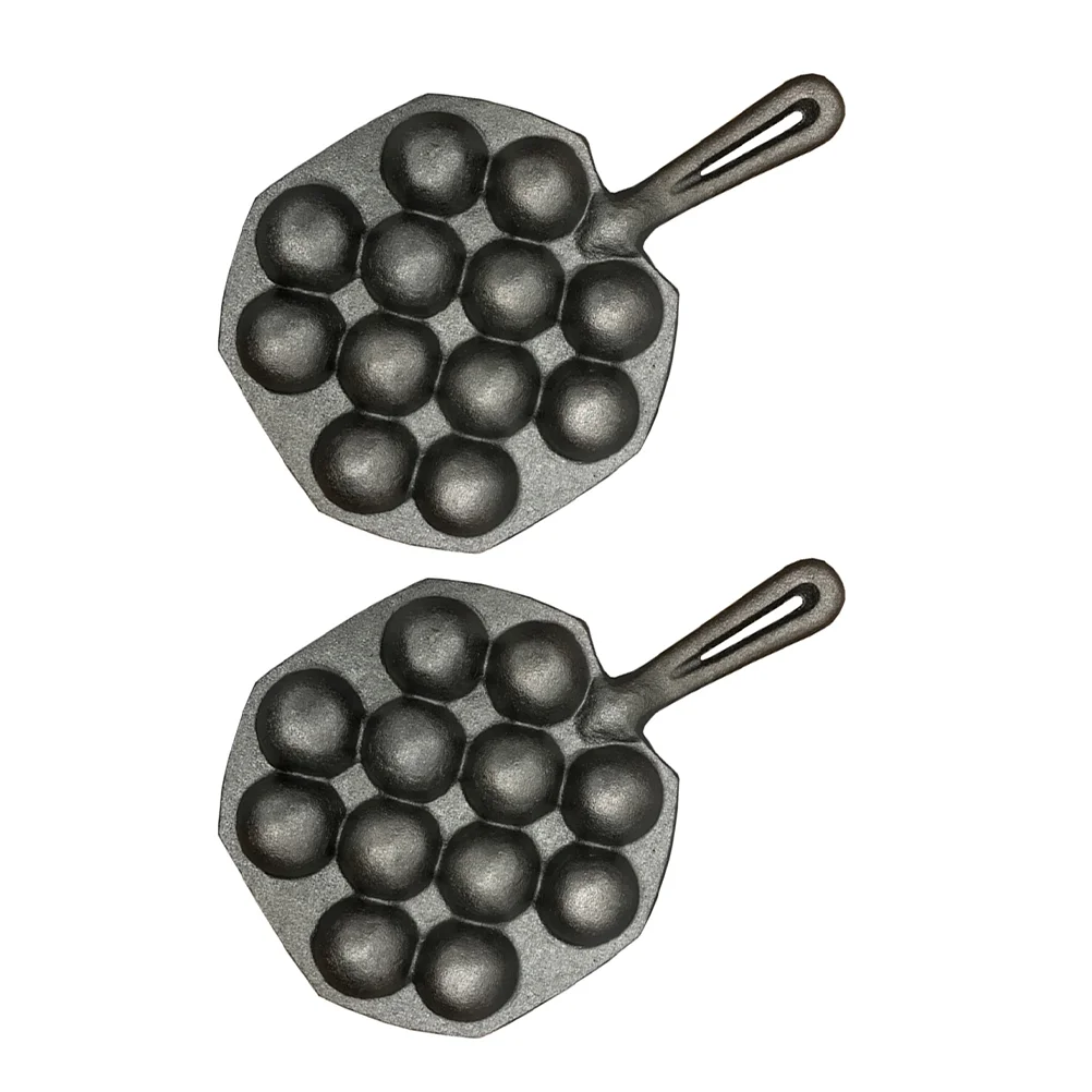 

2 Pcs Meatball Making Mold Octopus Molds ​Kitchen Baking Tray Barbecue Iron No-stick Non-stick Pan