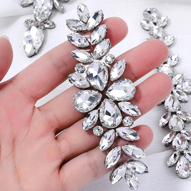 QIAO Kristallklare Hotfix-Strasssteine, Diamant-Aufbügelornament für Kleidung, Tasche, Kapuzenpullover, Dekorationen, Zubehör – Detail 5