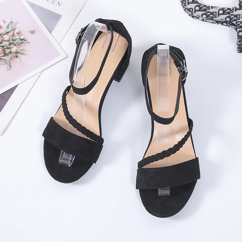 Shoes for Women High Heels 2024 New Fairy Style Fashion Low Heel Plus Size Open Toe Platform Luxury Sandals Women Sandalias