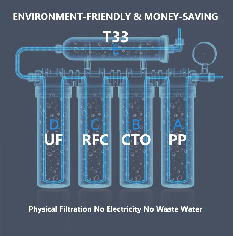 Household Kitchen Ultrafiltration Water Purifier With Tap Stainless Steel Direct Drink Tap Water Purifier Water Filter System