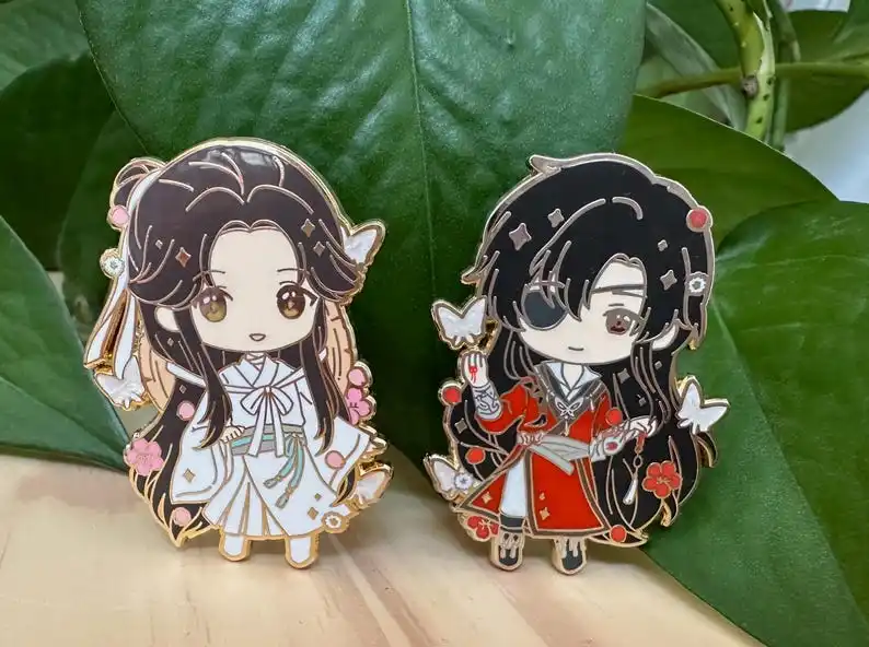 Эмалированная булавка Хуа Ченге и Си Лиан