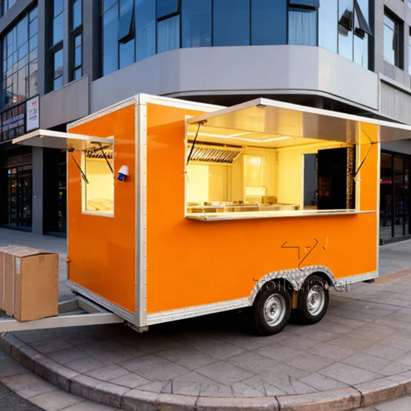 

Cute Trend Light Overseas Food Trailers Fully Equipped Hot Dog French Fries Tacos Hamburgers Buy a Food Truck Bbq