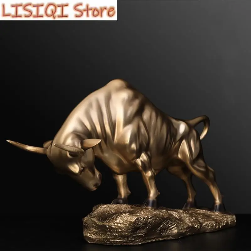 

New Resin Taurus Ornaments Simulated Animal Sculpture Bull Decorative Figurines Animal Figurine Home Decoration Accessories