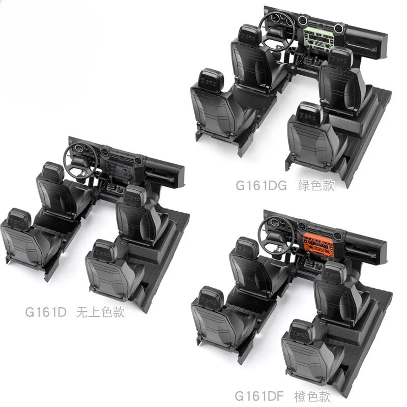 Simulation Plastic Interior in The Control Seat Suit Modification for 1/10 RC Crawler Car Trxs TRX4  Defender Parts