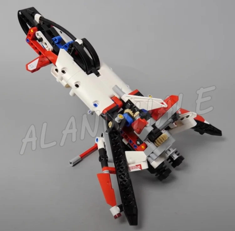 325 قطعة 2in1 طائرة هليكوبتر إنقاذ فنية دوارات دوارة نقالة مفهوم الطائرة 11297 لعبة مكعبات البناء متوافقة مع الموديل