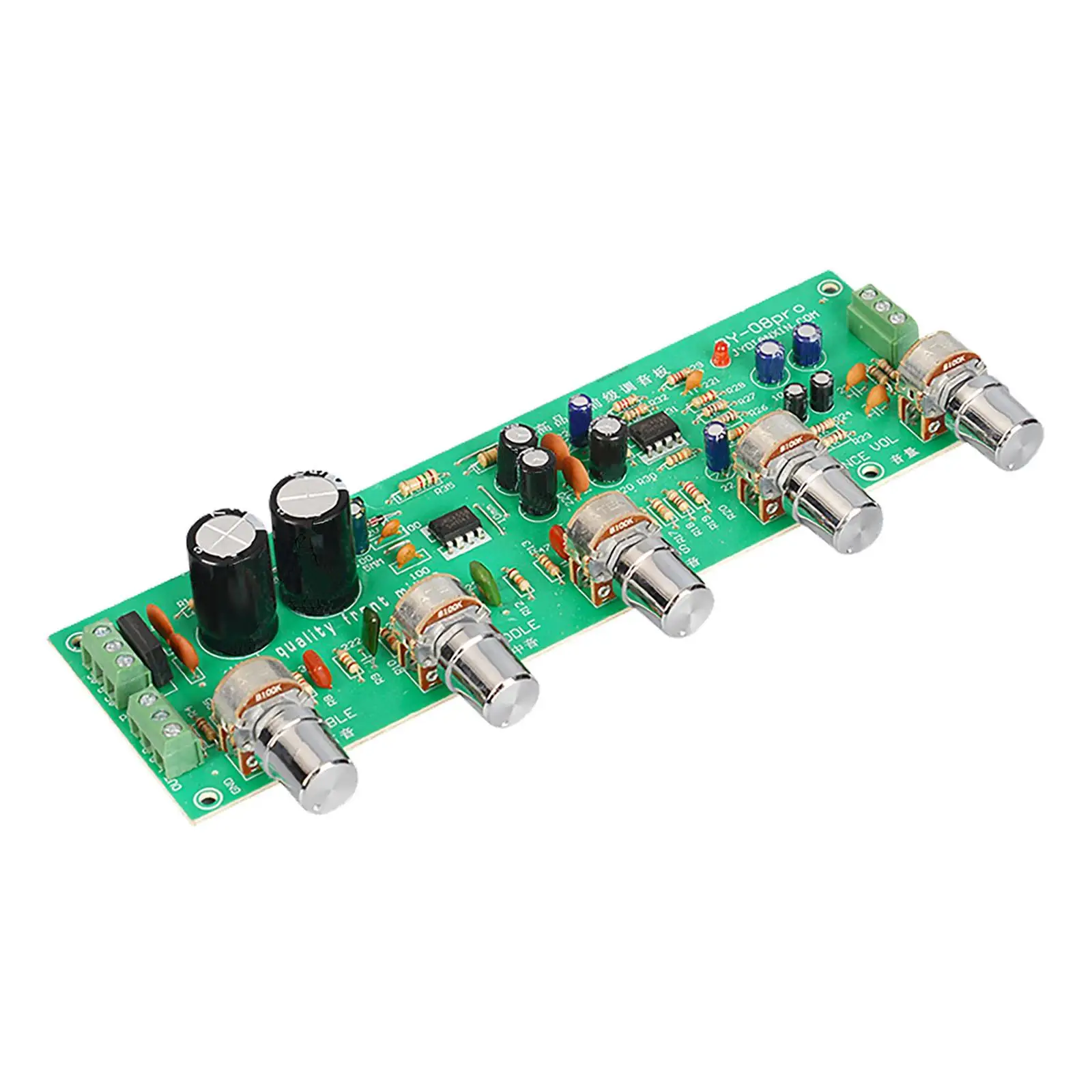 HiFi 2.0 Audio Preamplifier Board Simple Installation Professional PCB Material Treble Alto Bass Replace Parts with Tone Control