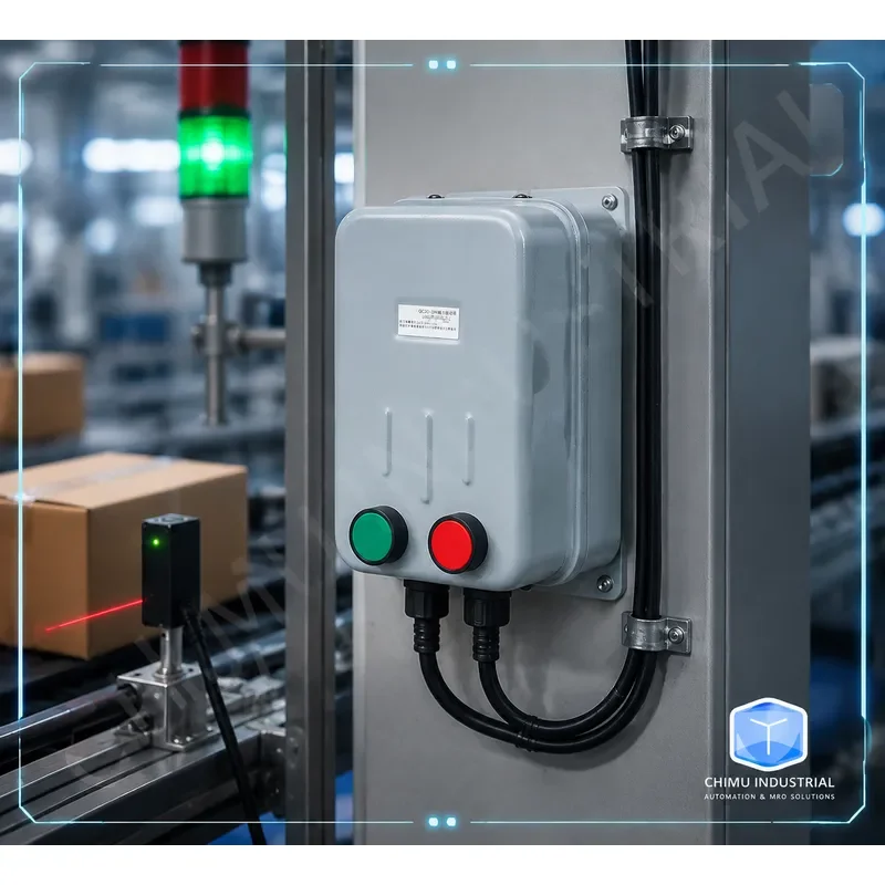 【CHIMU INDUSTRIAL】 for QC20-2H 3H 4H 5H Magnetic Starter Iron Shell with Two Push Buttons Electromagnetic AC