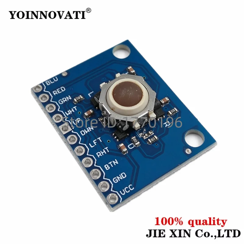 ICSH044A Hall Effect 360°Trackball Sensor 5-Key Navigation Module Compatible with BlackBerry Trackball Breakout Board Module