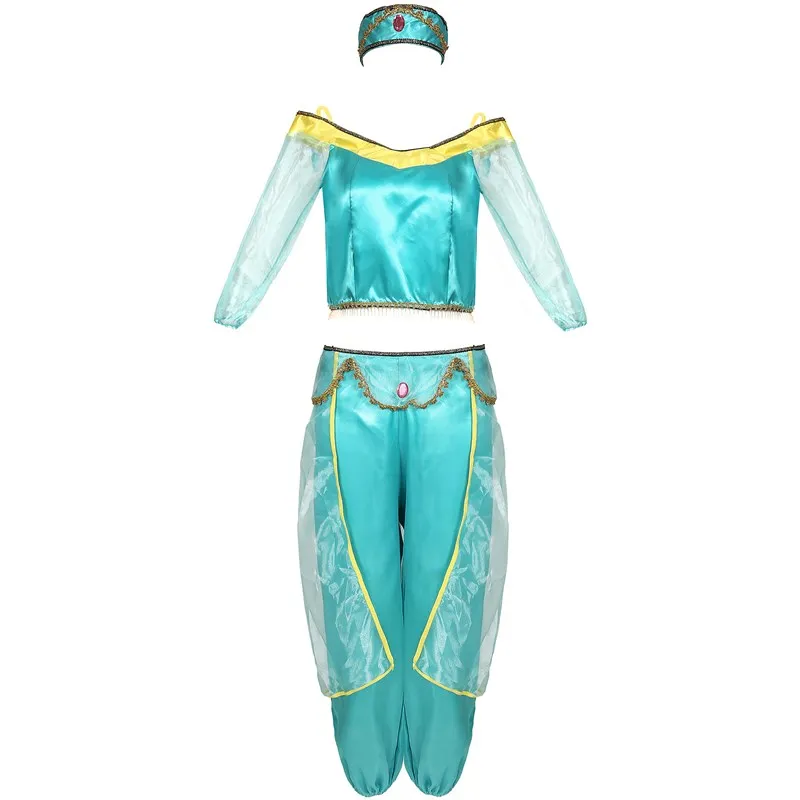 

Aladdin Genie Lamp Jasmine Princess Dress Cosplay Game Role-playing Costume Halloween Outfit Traditional Chinese Ethnic Women...