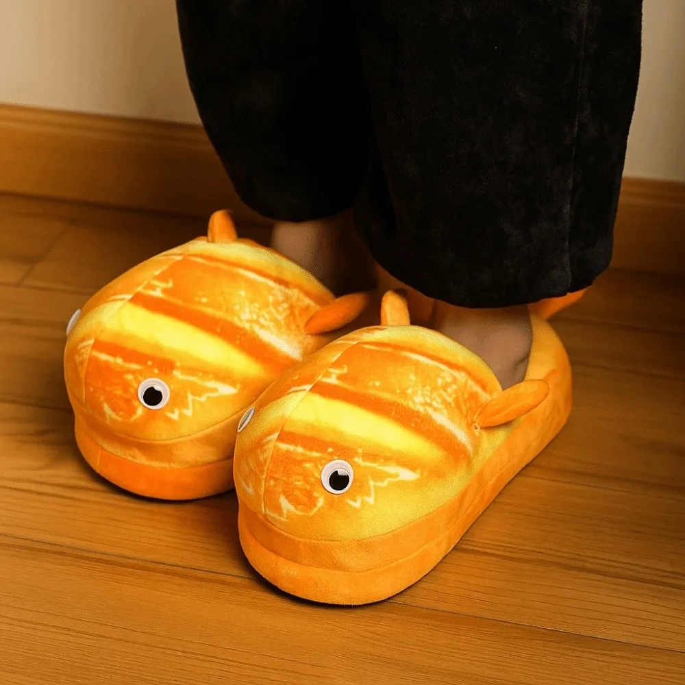 Bread Whale EVA Whale Shark Slippers Thick Sole Creative Whale Plush Slippers Non-Slip Cute Winter Fluffy Slides Girls
