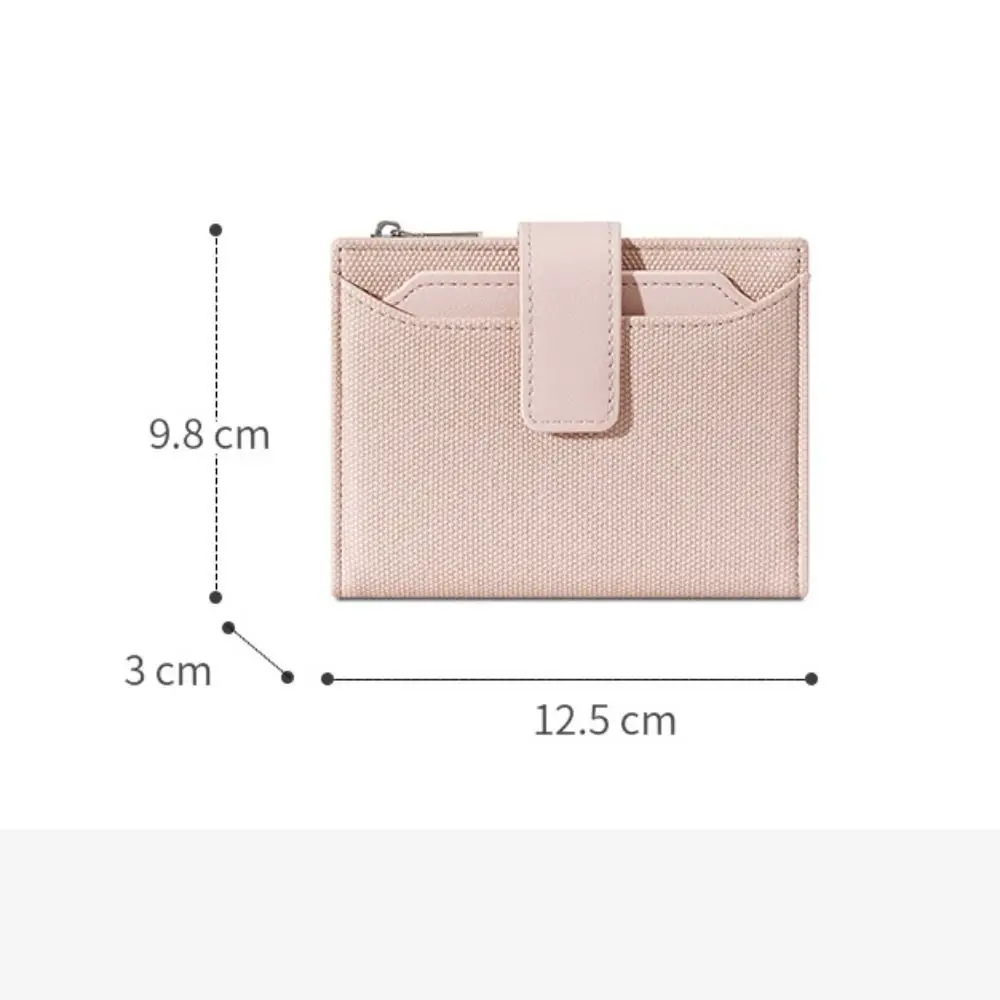 New High-capacity Short Wallet Solid Color Waterproof Coin Purse PU Leather Wear-resisting Card Bag Girl