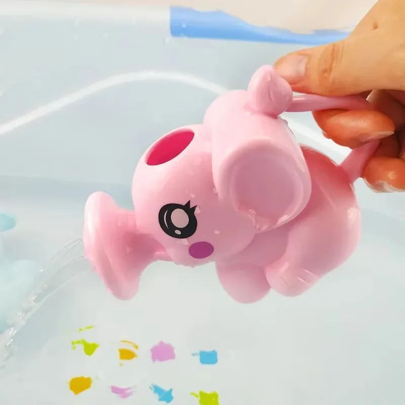 Baby Shampoo Rinse Cup Elephant Cartoon Shape - BPA-Free Plastic Bath Water Scoop for Newborn Infant, Eye Protection Shower Hair - view 2