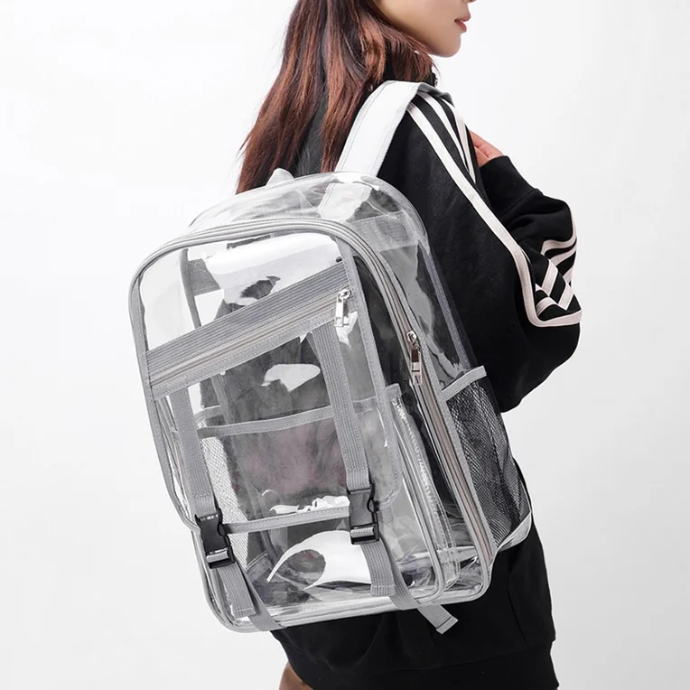 Transparent Jelly Bapa Large Capaci Double oulder Bag for Men And Women High Aesthetic Value School Bag Waterproof