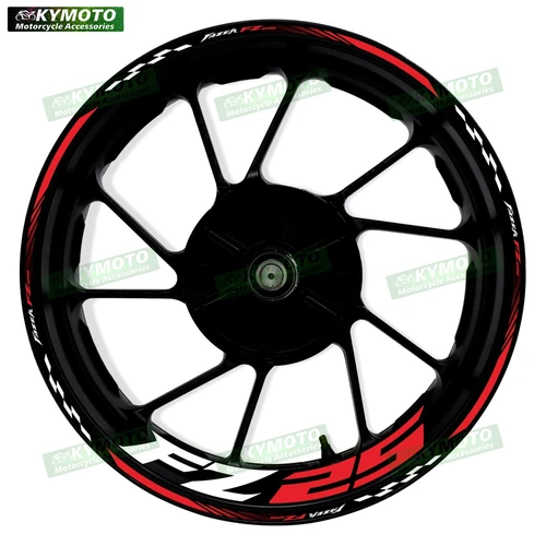 Imagen 2 del producto Para FAZER FZ25 FZ 25 accesorios de motocicleta pegatinas para ruedas delanteras y traseras de 17 pulgadas pegatinas reflectantes de rayas para ruedas de carenado