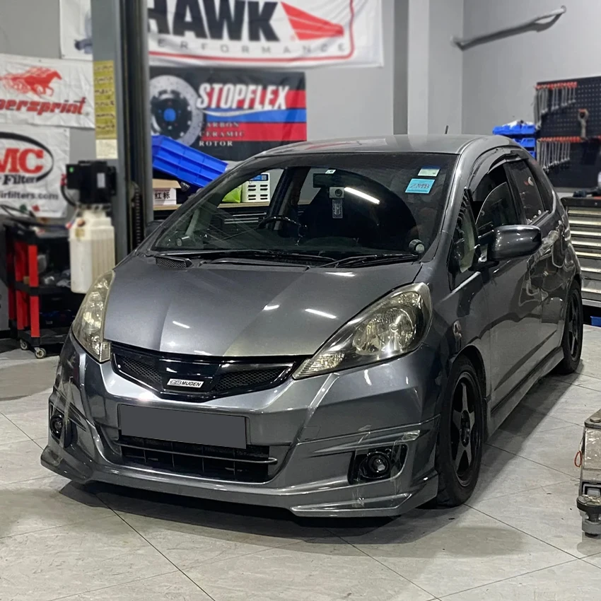 For Honda FIT 2011 2012 2013 GE6 GE8 MUGEN Style Front Bumper Hood Mesh Grills Front Bumper Grille Racing Grill Body Kit view 3