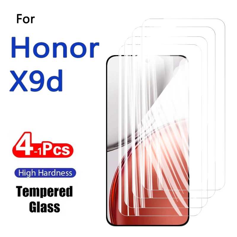 1-4PCS Displayschutzfolien für Honor X9d X9 9d 6,79" gehärtetes Glas Kristall hohes Aluminium Anti-Kratz-Gehäuse Freundlicher Fingerabdruck