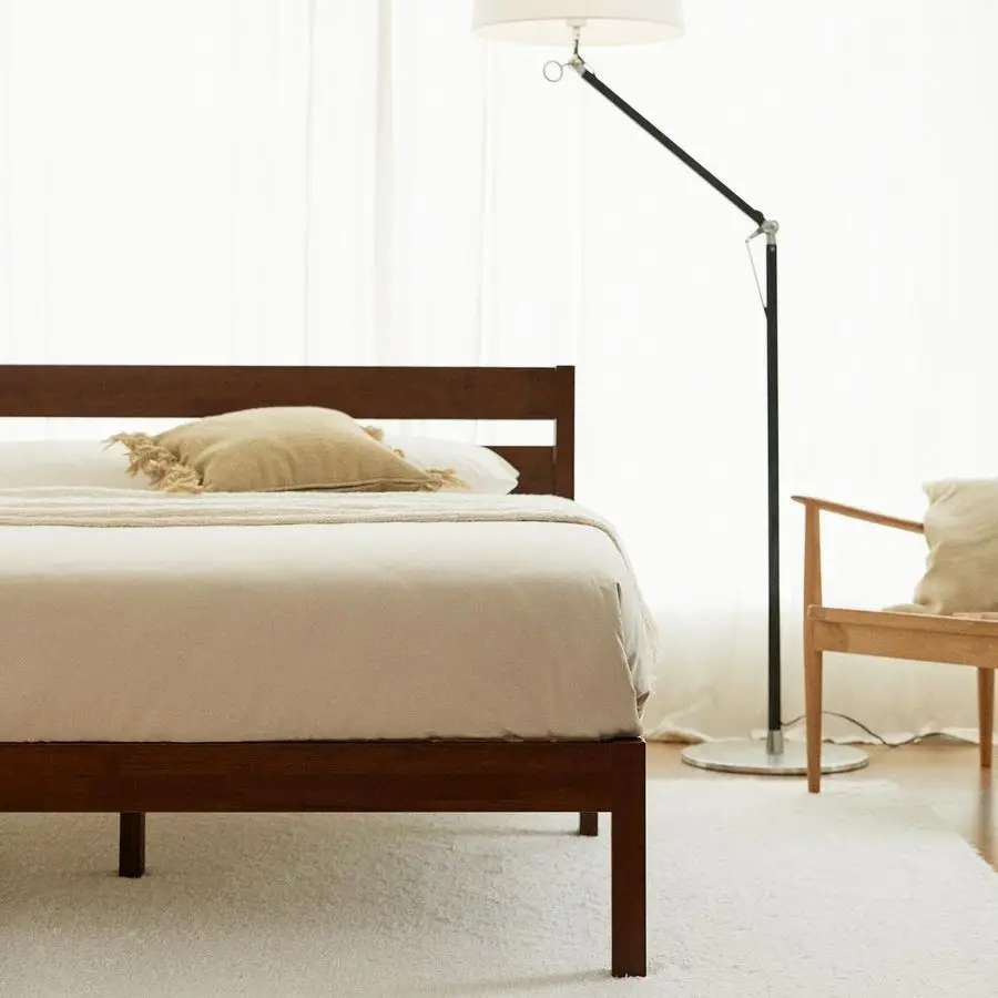 

LIFEMENT Classic Wood Platform Bed Frame with Headboard, Essential, Noise Free, Under Bed Storage, No Box Spring Needed