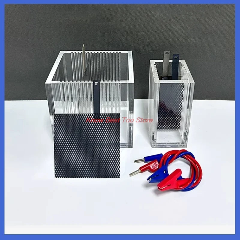 Acrylic Electrolytic Cell, Electrochemical Electrolysis Device for Wastewater Treatment, and Matching Electrodes.