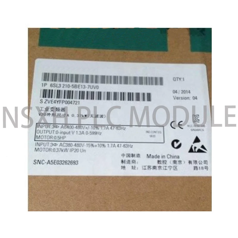 6SL3210-5BE13-7UV0 original 6SL3210 5BE13 7UV0, novo