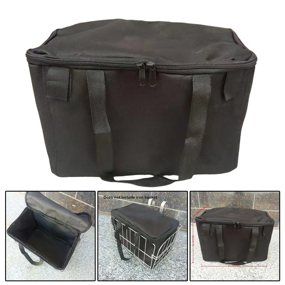 

1 Pc Bicycle Basket Inner Bag Bike Basket Inner Bag Storage Bag Shopping Bag With Handle For Front/Rear Basket Accessories
