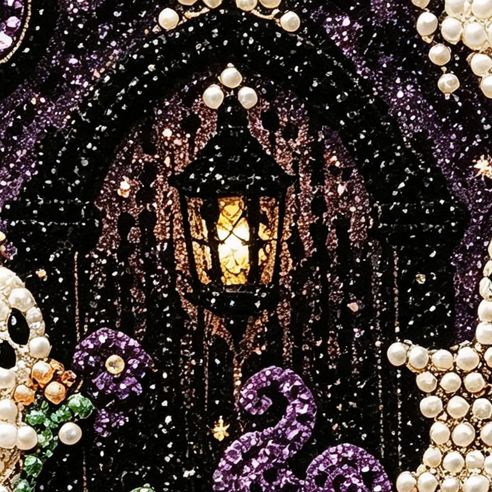 Pearl Art Kit With Frame 3D Halloween Ghost Cat Spooky Rhinestone Wall Art Bead Craft Art Fall Home Decor For Adults Women Men