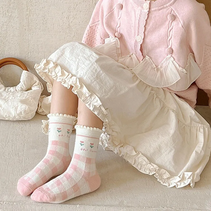 5 أزواج ربيع الخريف الأطفال جوارب قطنية فتاة صبي طفل لطيف الكرتون لينة الدافئة لفصل الشتاء 1-12 سنة الاطفال طالب المراهقين الجوارب #5