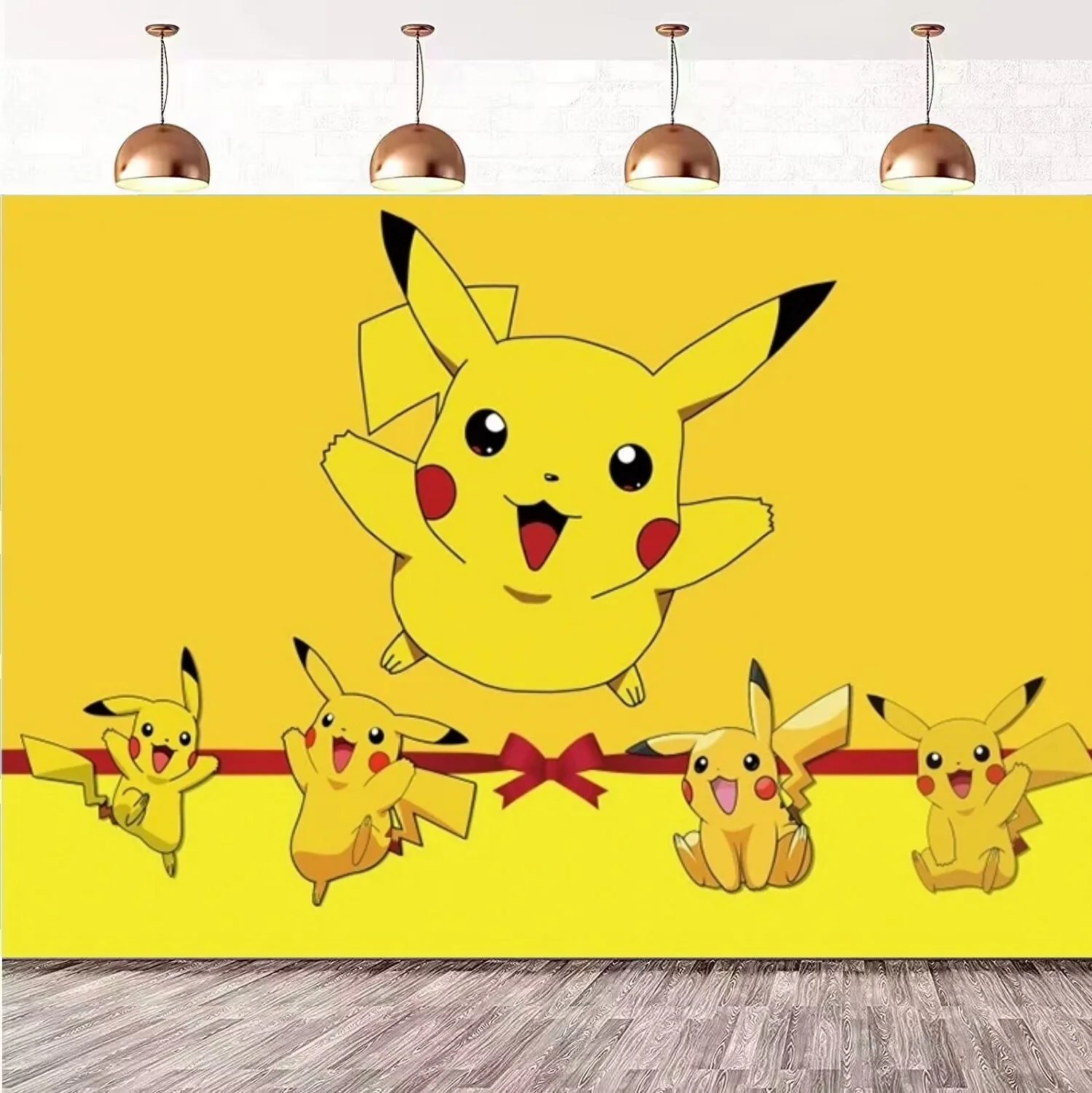 Pokemon latar belakang ulang tahun Pikachu, pesta, fotografi, latar belakang dinding, foto Studio, Poster foto, dekorasi pesta, hadiah anak