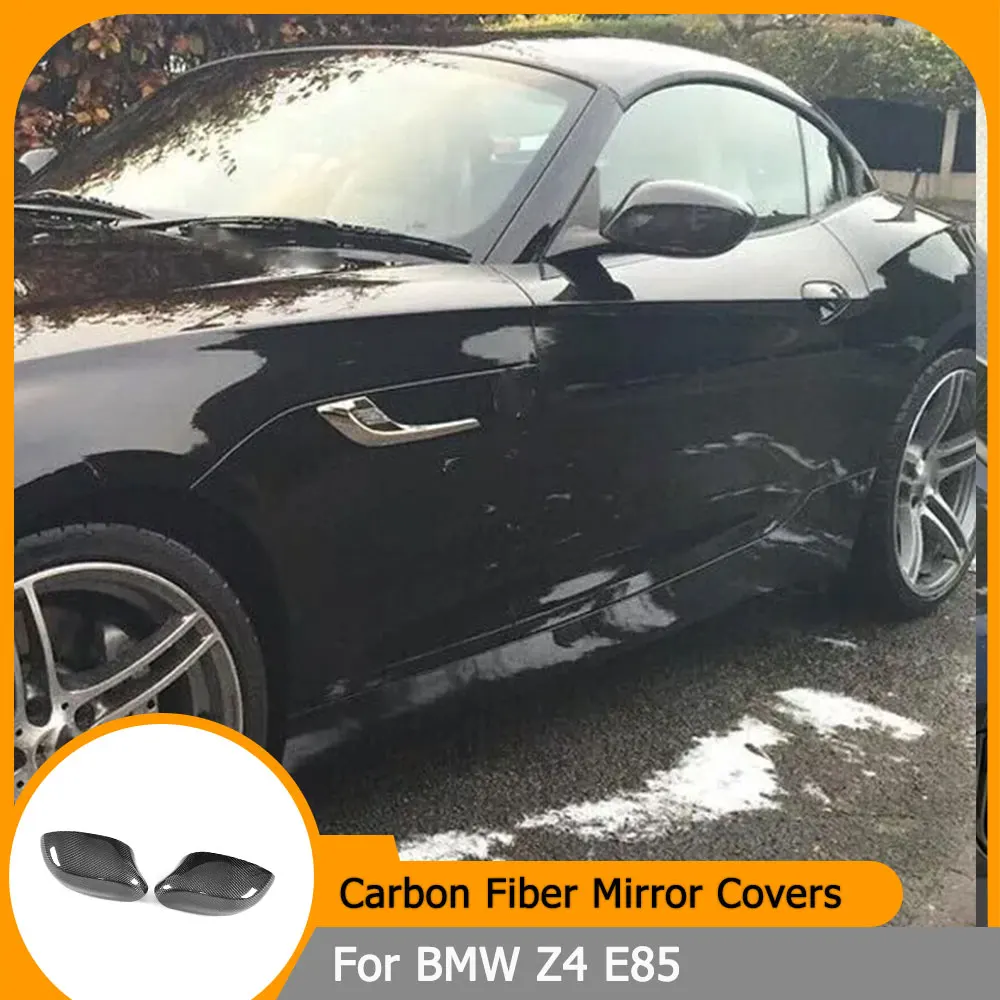 

Накладки на боковые зеркала заднего вида из настоящего карбона для BMW Z4 E85 2002-2008, дополнительные накладки на зеркала заднего вида