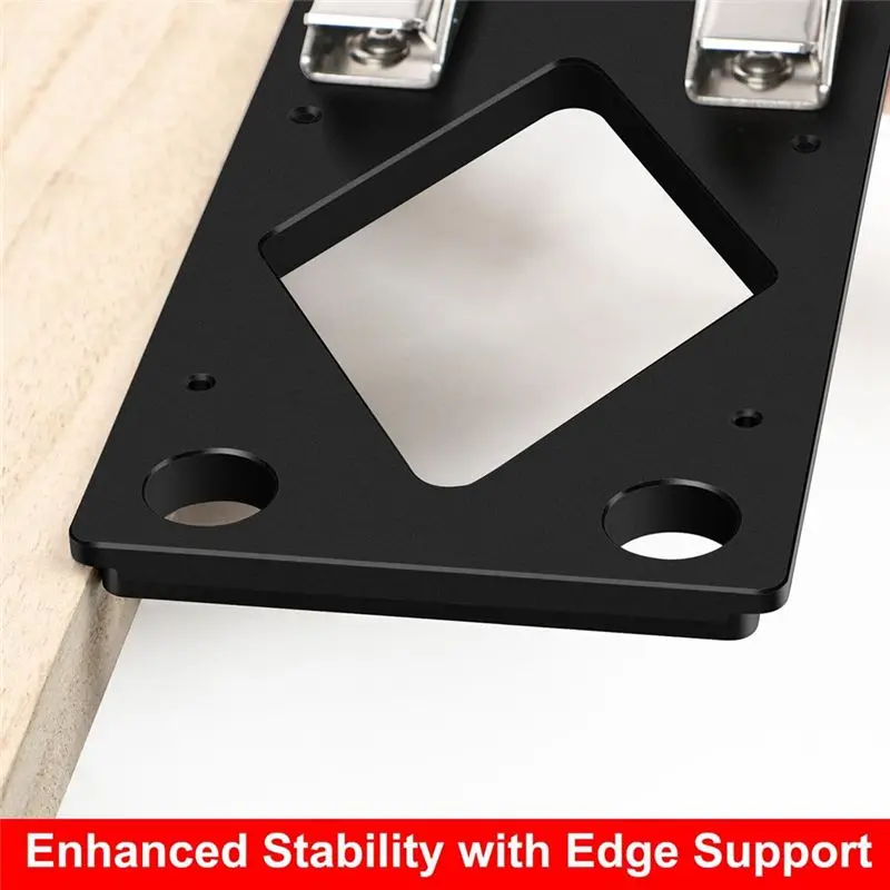 DT15 Track Saw Square Guide for Guide Rail, CNC 90 Degree Right Angle with for Edge Support, for Festool Powertec, Black,
