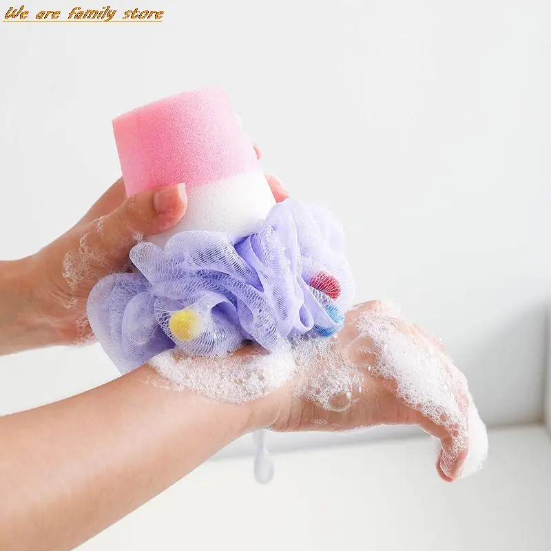 Ice Cream Body Scrubber Mesh Foaming Sponge Bath Shower Sponge Puffs Loofahs Exfoliating Scrubber Bathing Cleaning Accessories