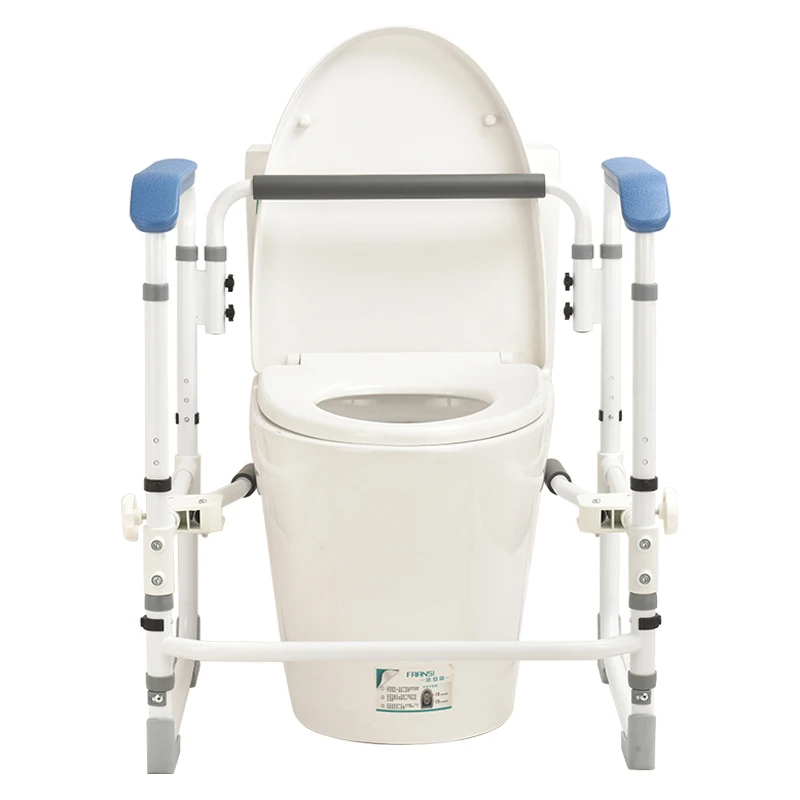 

Standing Height Adjustable Commode Toilet Safety Retails Bathroom Device Rehabilitation Therapy Supplies Aluminum Alloy 1 Piece