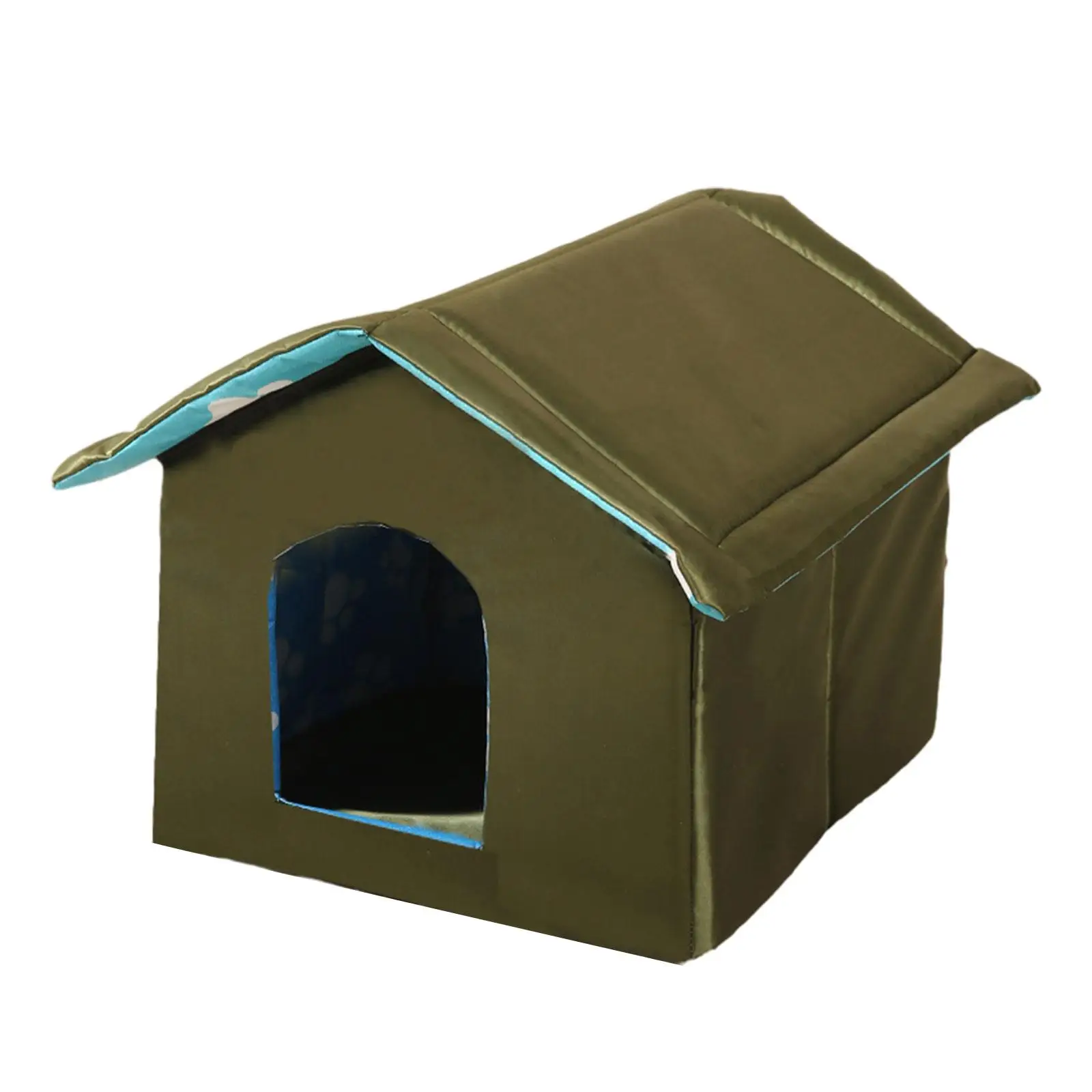 Stray Cats Shelter Weatherproof Kennel Bed Rainproof Tent Furniture Winter Warm Foldable Puppy Kitten Pet House Cat Bed Sleeping