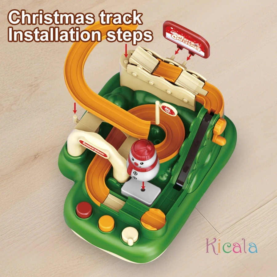 Racing Rail Car Model Educational Toys Children Track Adventure Game Brain Mechanical Interactive Train Christmas Toy