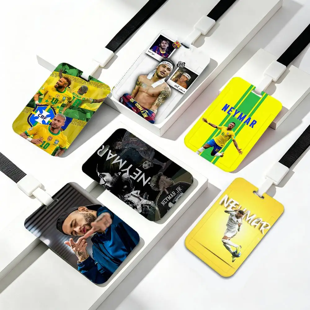 N-Neymar Football 10 ID Card Holder Badge Holders Lanyard Business Exhibit School Strap Neck Hang
