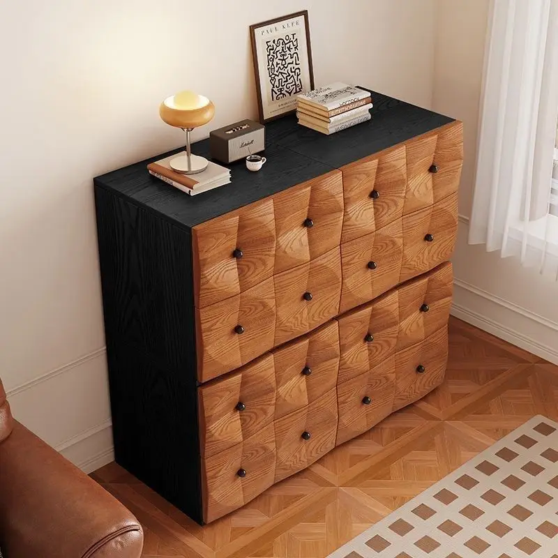 

Комод из цельного дерева, антикварный шкаф для телевизора для гостиной, ретро-вход, комбинированный шкафчик для хранения, диван, столовая, боковая спальня