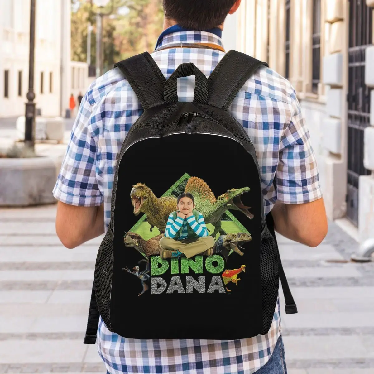 

Dino Dana Real Student Backpack School Bag Hiking Travel Daypack for Men Women Fashion Bookbag Shoulder Bags